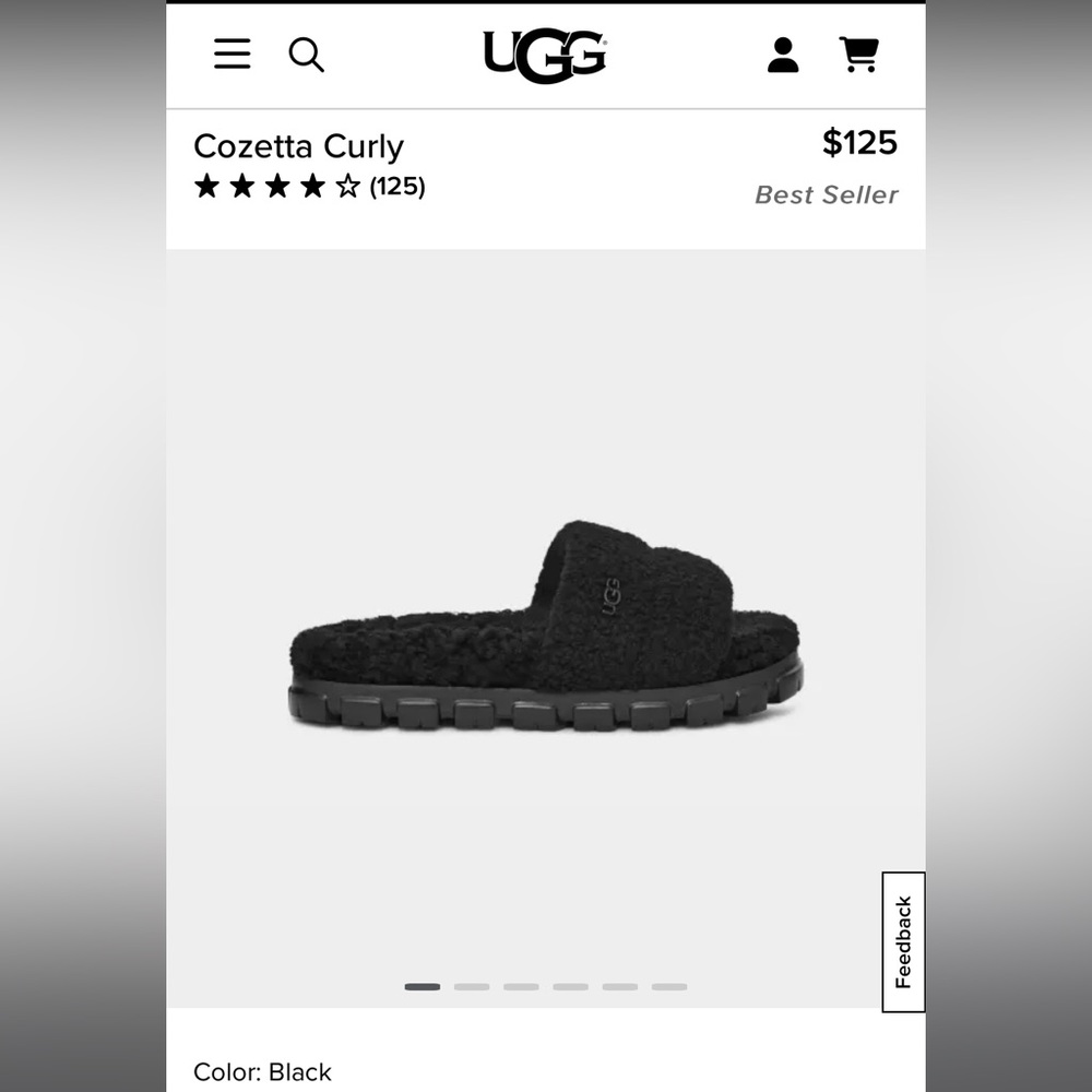 UGG slippers Cozetta Curly - Black